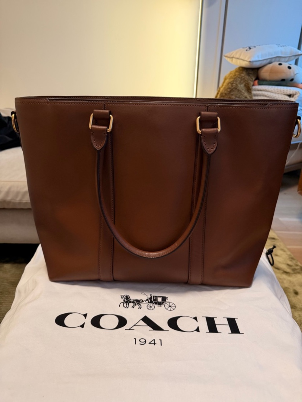Coach Metropolitan Tote in Saddle/Brown